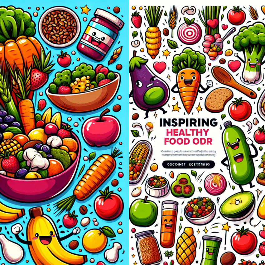 Inspirasi Poster Makanan Sehat dengan Sentuhan Kartun yang Menarik dan